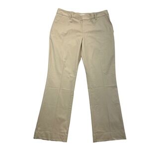 Banana Republic Martin Fit Pants Womens 14 Tan Khaki Straight Leg Cotton